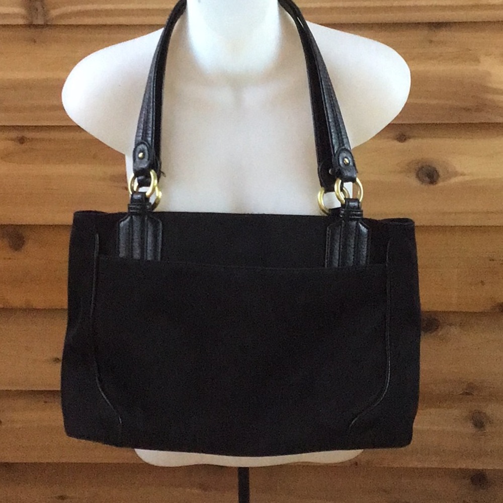 Vintage Etienne Aigner Black Fabric  Satchel, EUC!